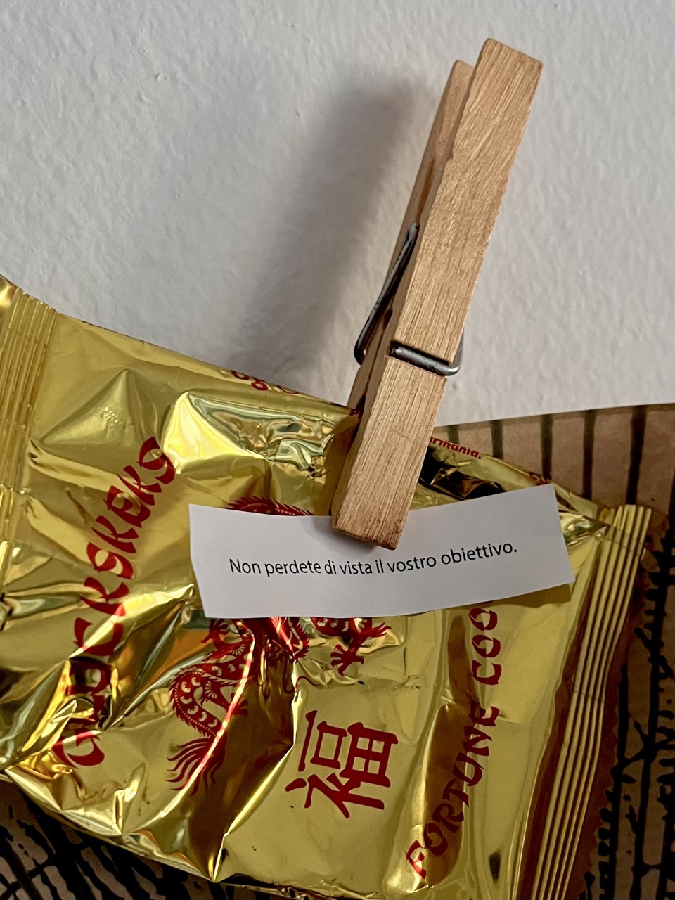 Le message dans le biscuit